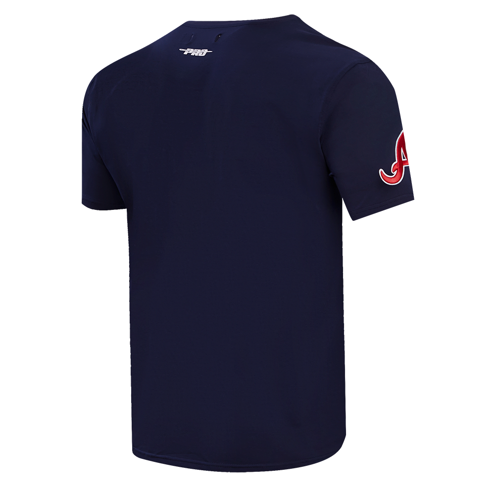 Pro Standard Men's MLB Atlanta Braves Script Tail Tops - Navy - NAVY