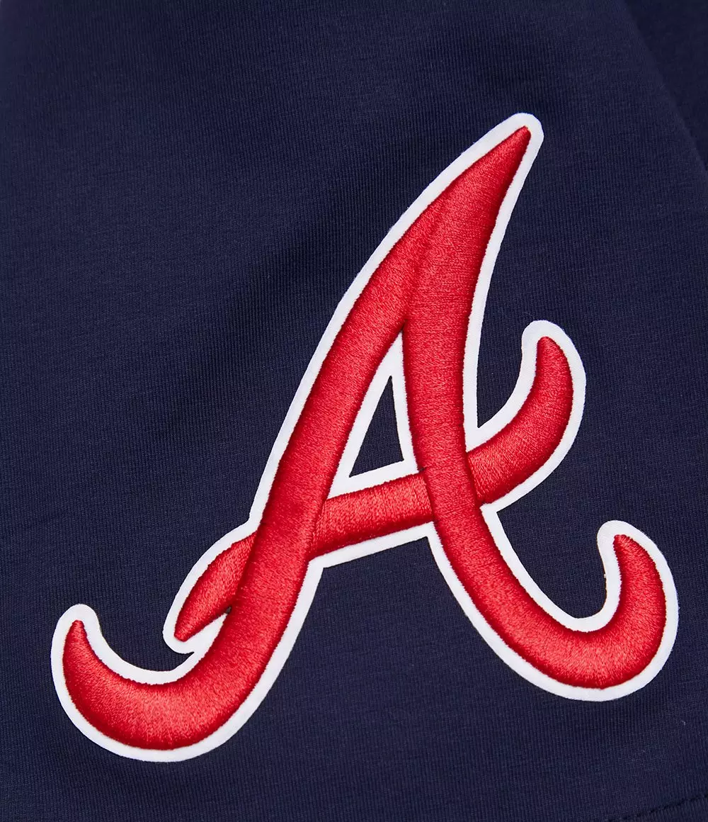 Pro Standard Men's MLB Atlanta Braves Script Tail Tops - Navy - NAVY