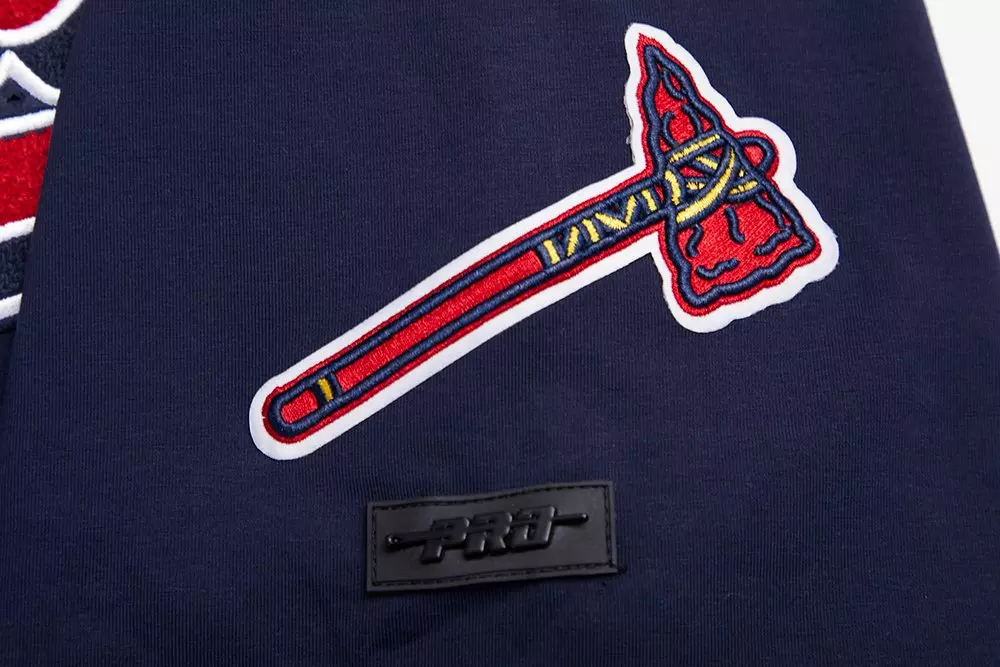 Pro Standard Men's MLB Atlanta Braves Script Tail Tops - Navy - NAVY