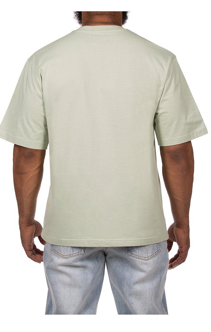 Hustle Gang Men's City Wide Bear Short Sleeve Knit T-Shirt - LT GREEN Thumbnail View 2