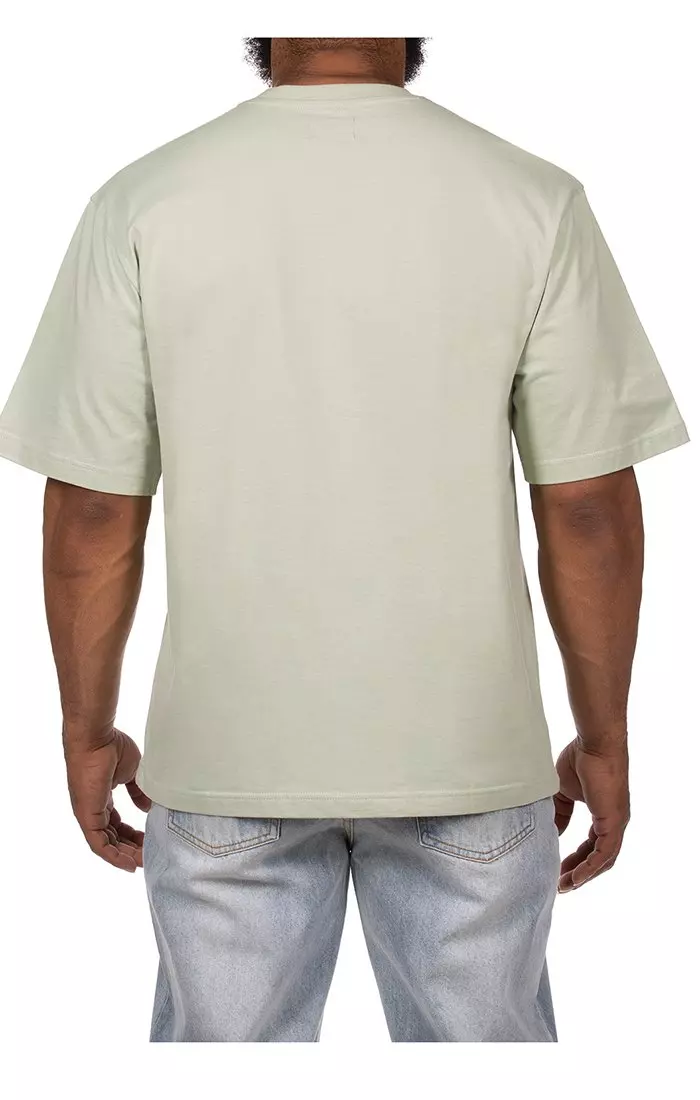 Hustle Gang Men's City Wide Bear Short Sleeve Knit T-Shirt - LT GREEN