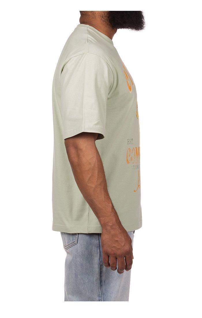 Hustle Gang Men's City Wide Bear Short Sleeve Knit T-Shirt - LT GREEN Thumbnail View 3