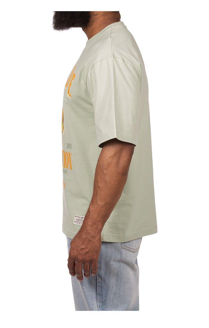 Hustle Gang Men's City Wide Bear Short Sleeve Knit T-Shirt - LT GREEN Thumbnail View 4