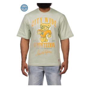 Hustle Gang Men's City Wide Bear Short Sleeve Knit T-Shirt