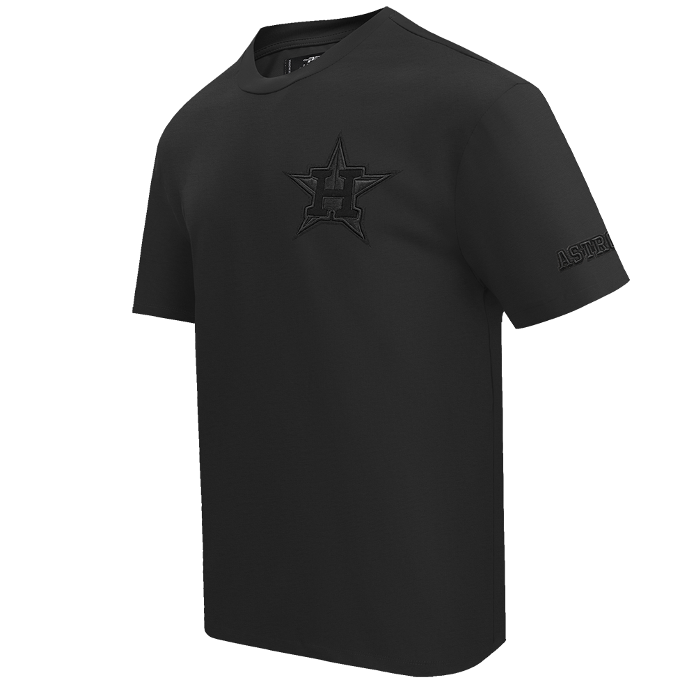 Pro Standard Men's MLB Houston Astros Neutral Cotton Jersey Drop Shoulder Top - Black - BLACK