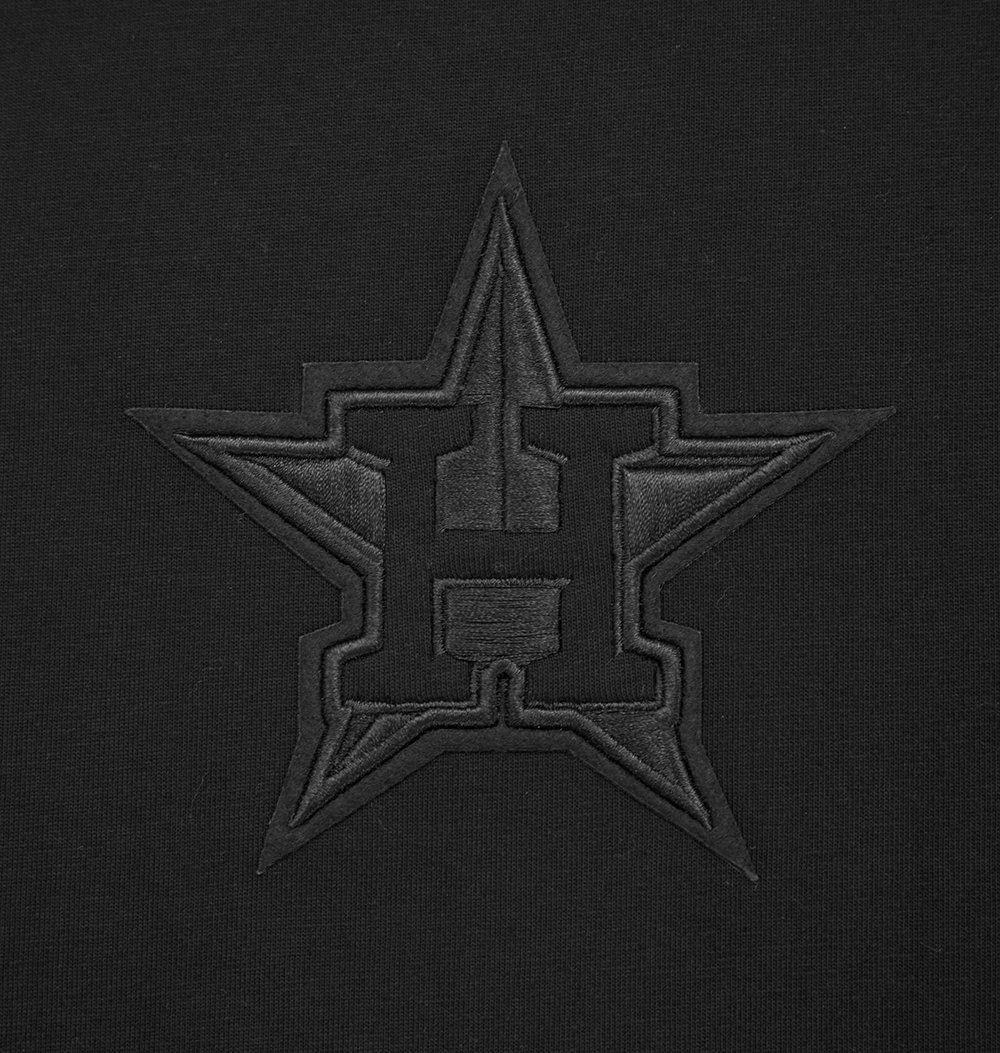 Pro Standard Men's MLB Houston Astros Neutral Cotton Jersey Drop Shoulder Top - Black - BLACK