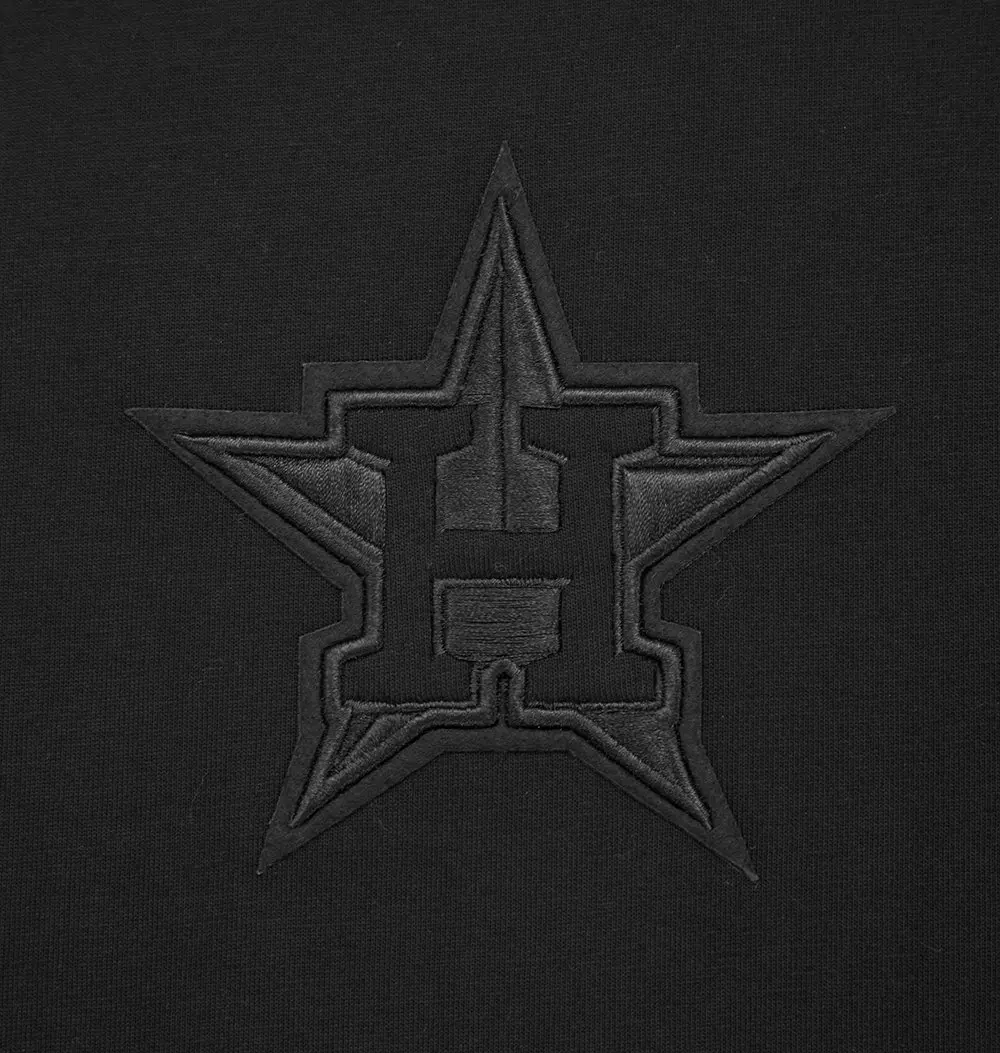 Pro Standard Men's MLB Houston Astros Neutral Cotton Jersey Drop Shoulder Top - Black - BLACK