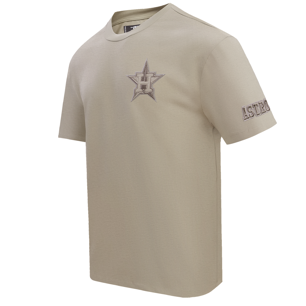 Pro Standard Men's MLB Houston Astros Neutral Cotton Jersey Drop Shoulder Top - Taupe - TAUPE