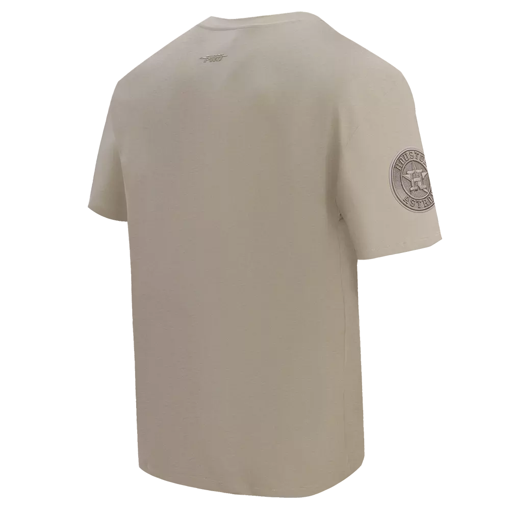 Pro Standard Men's MLB Houston Astros Neutral Cotton Jersey Drop Shoulder Top - Taupe - TAUPE
