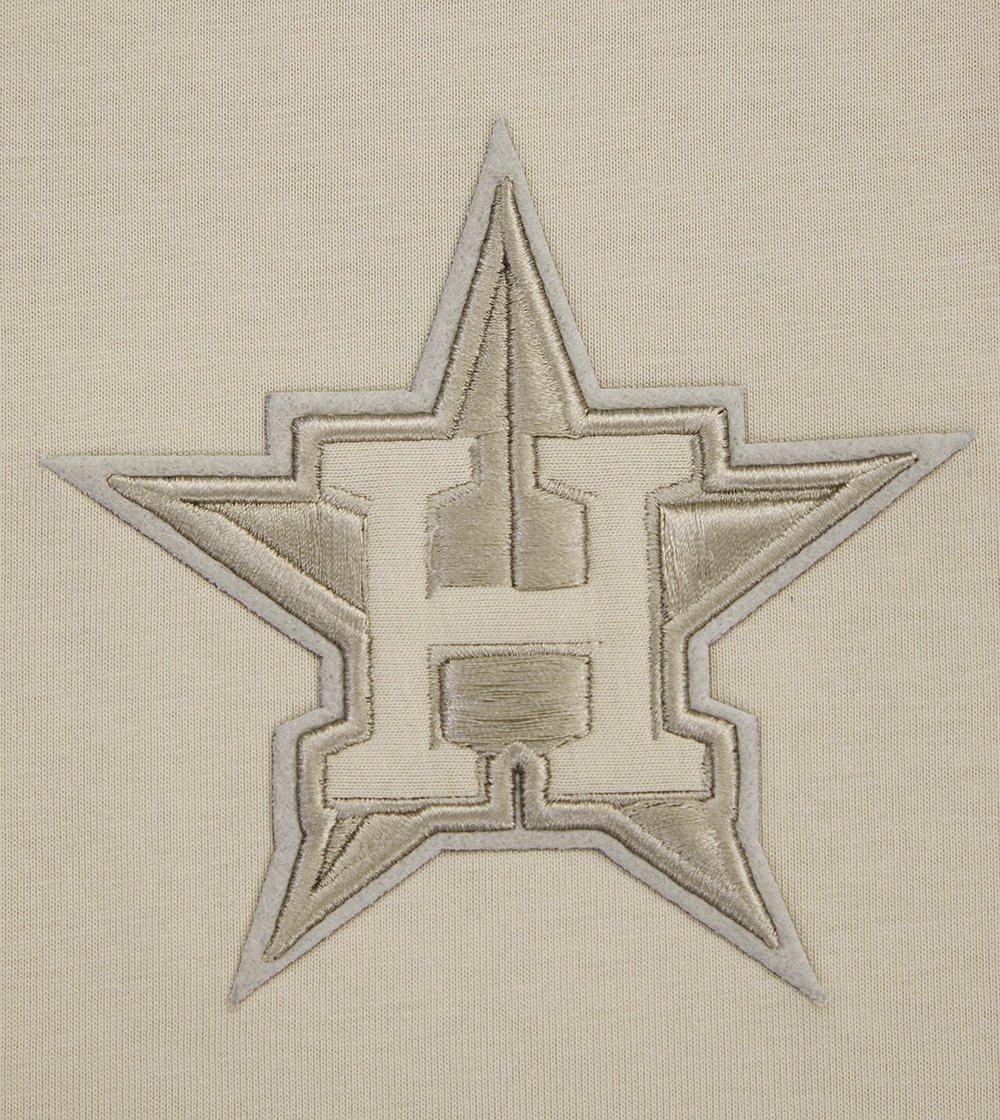 Pro Standard Men's MLB Houston Astros Neutral Cotton Jersey Drop Shoulder Top - Taupe - TAUPE