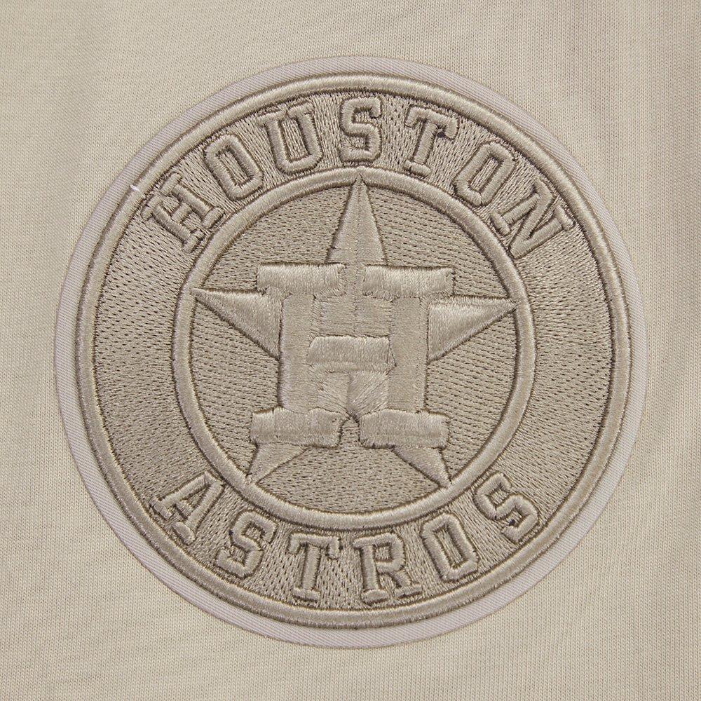 Pro Standard Men's MLB Houston Astros Neutral Cotton Jersey Drop Shoulder Top - Taupe - TAUPE