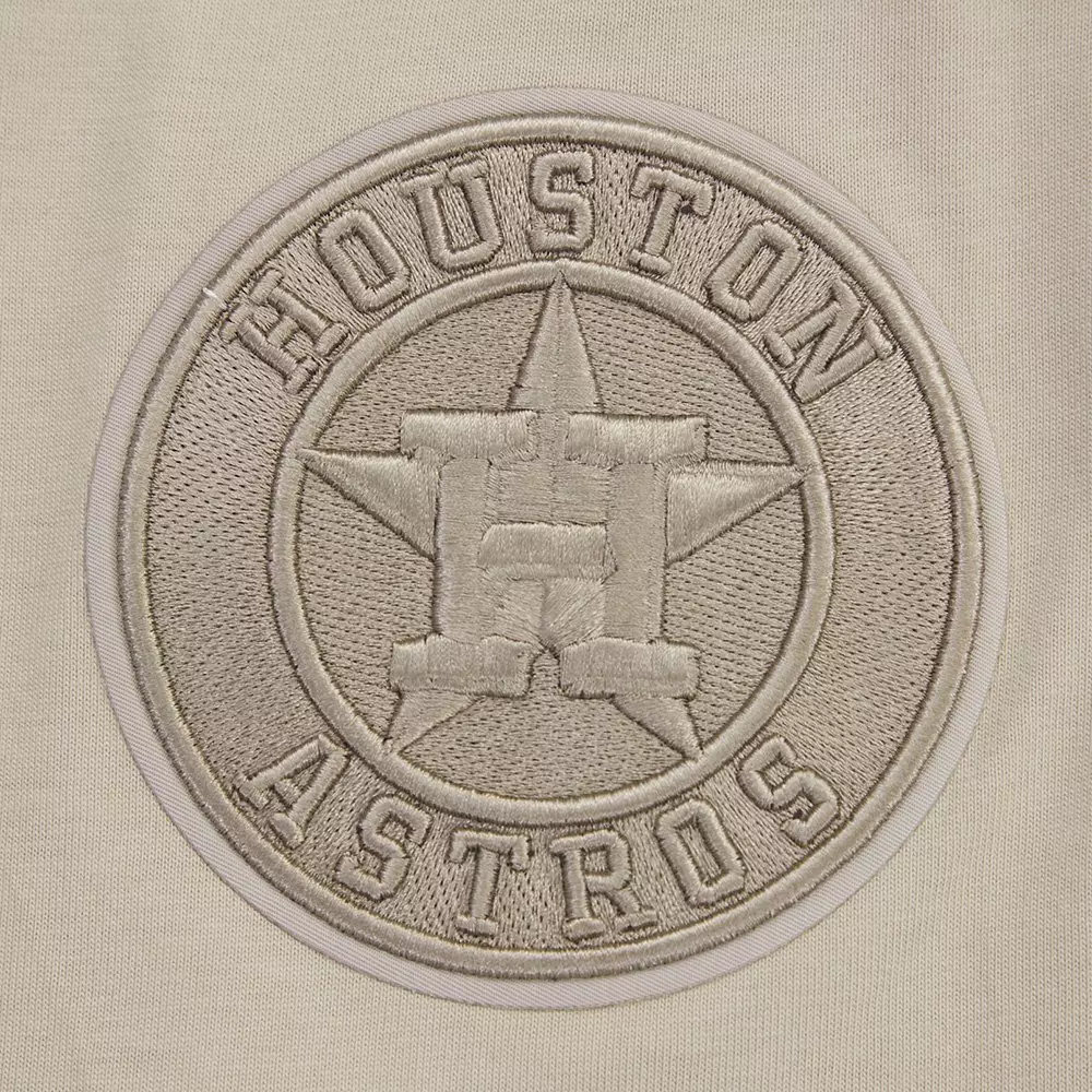 Pro Standard Men's MLB Houston Astros Neutral Cotton Jersey Drop Shoulder Top - Taupe - TAUPE