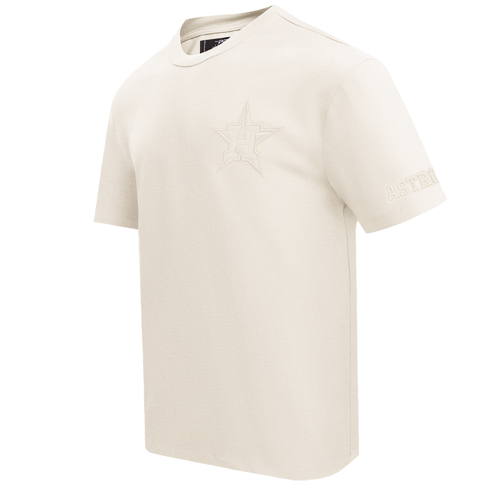 Pro Standard Men's MLB Houston Astros Neutral Cotton Jersey Drop Shoulder Top - Eggshell - EGGSHELL