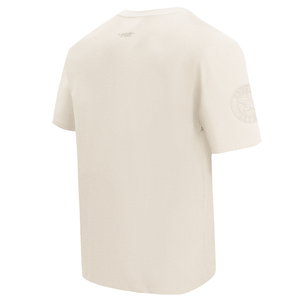 Pro Standard Men's MLB Houston Astros Neutral Cotton Jersey Drop Shoulder Top - Eggshell - EGGSHELL