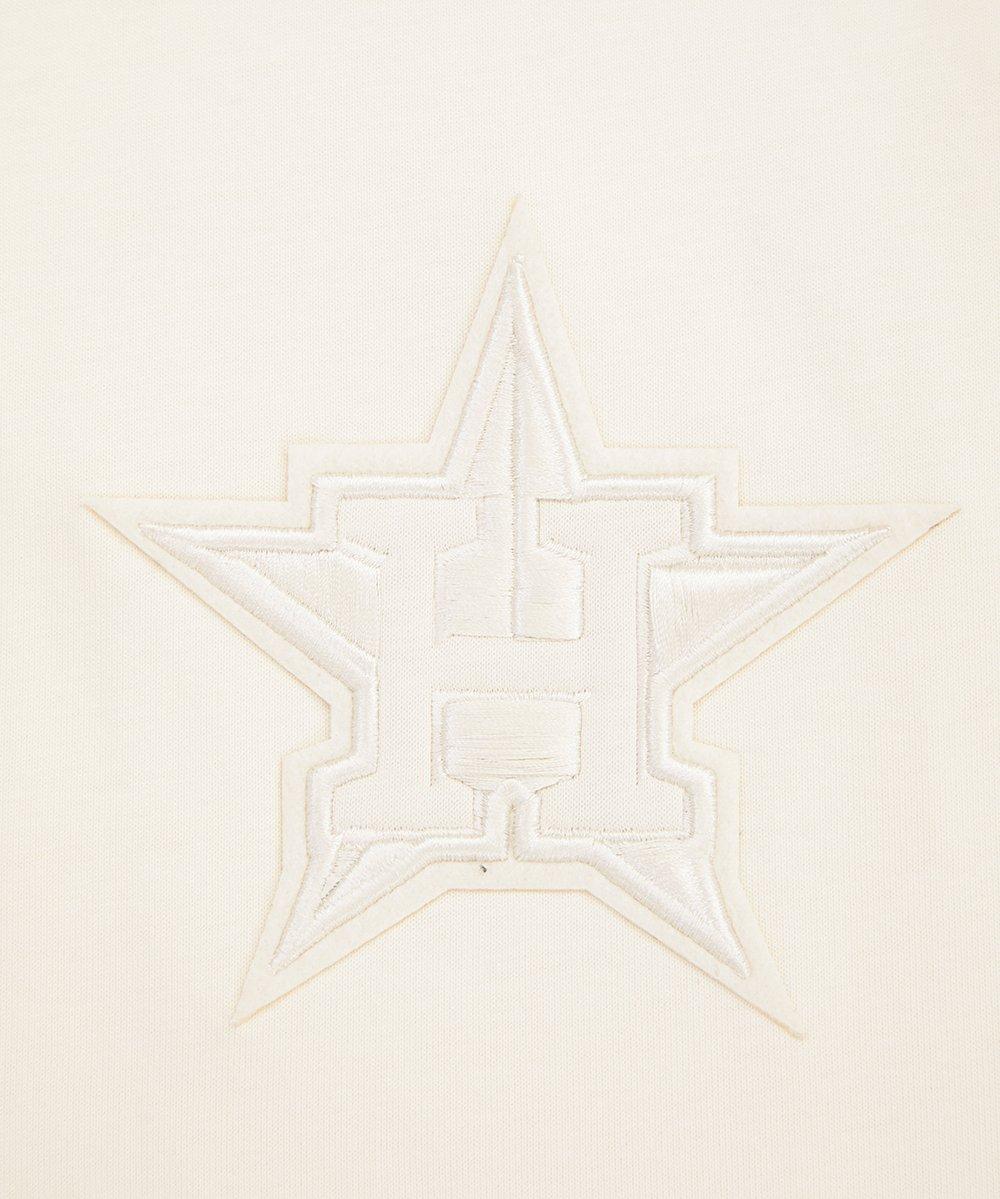 Pro Standard Men's MLB Houston Astros Neutral Cotton Jersey Drop Shoulder Top - Eggshell - EGGSHELL