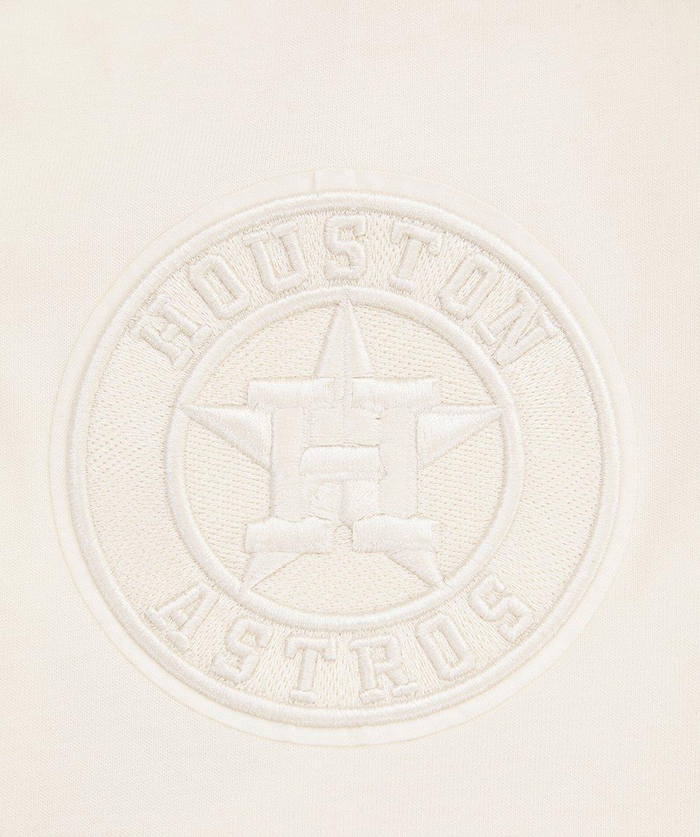 Pro Standard Men's MLB Houston Astros Neutral Cotton Jersey Drop Shoulder Top - Eggshell - EGGSHELL