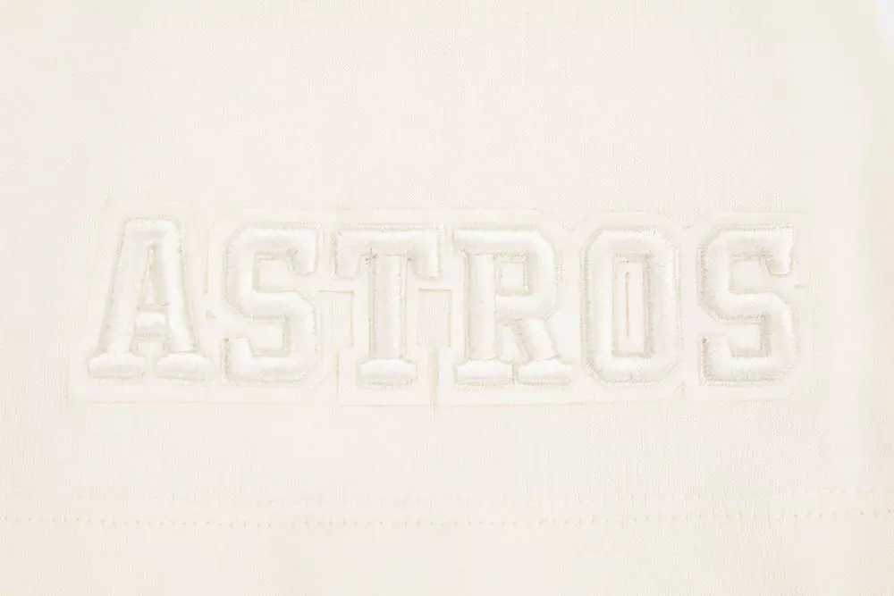 Pro Standard Men's MLB Houston Astros Neutral Cotton Jersey Drop Shoulder Top - Eggshell - EGGSHELL