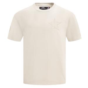 Pro Standard Men's MLB Houston Astros Neutral Cotton Jersey Drop Shoulder Top - Eggshell - EGGSHELL