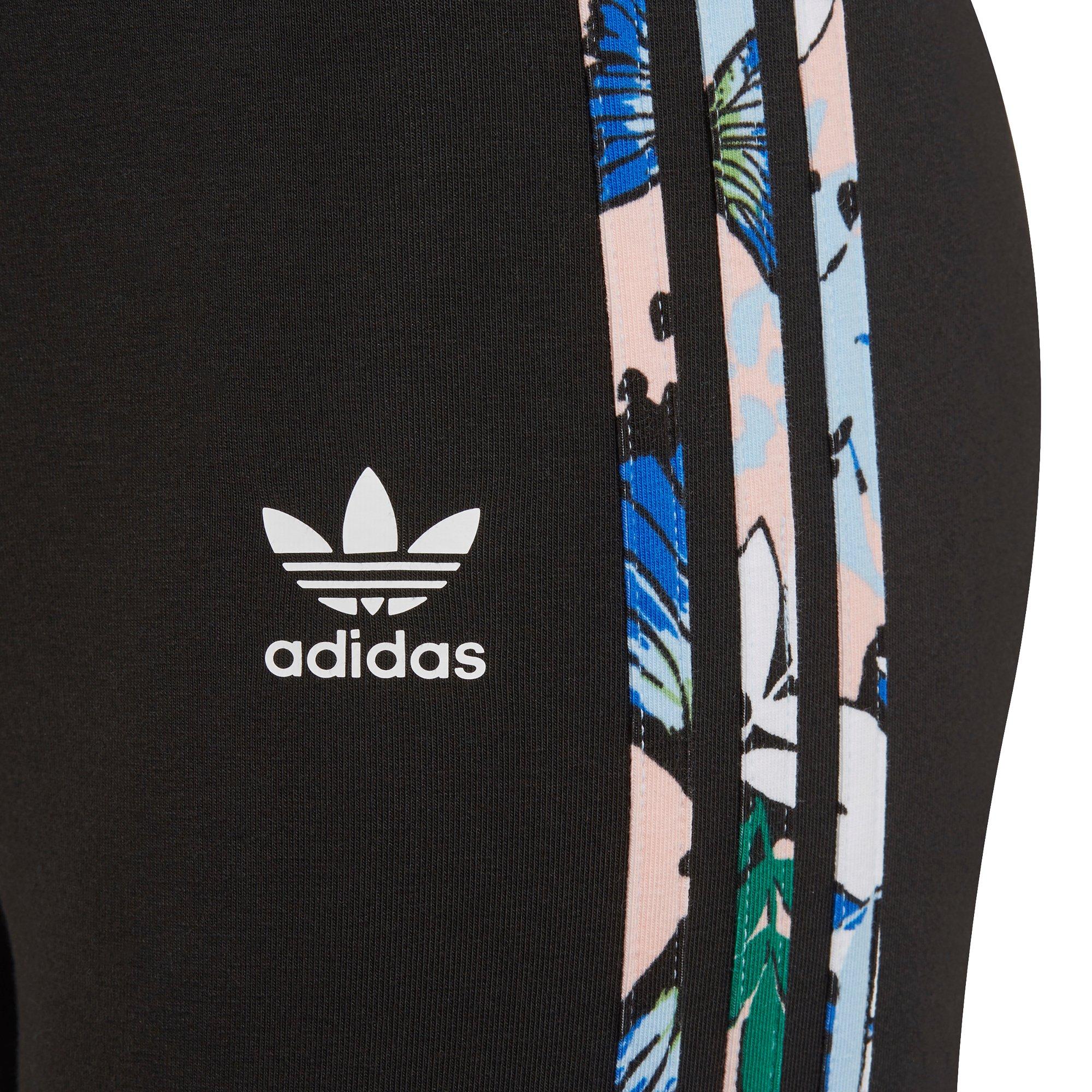 adidas Originals Girls' HER Studio London Animal Flower Print High-Waisted Leggings - CORAL Thumbnail View 3