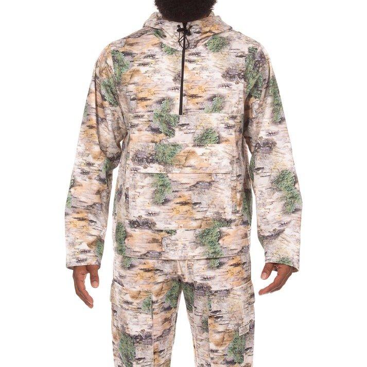 Hustle Gang Men's Bark 1/2 Zip Jacket - MULTI-COLOR Thumbnail View 1