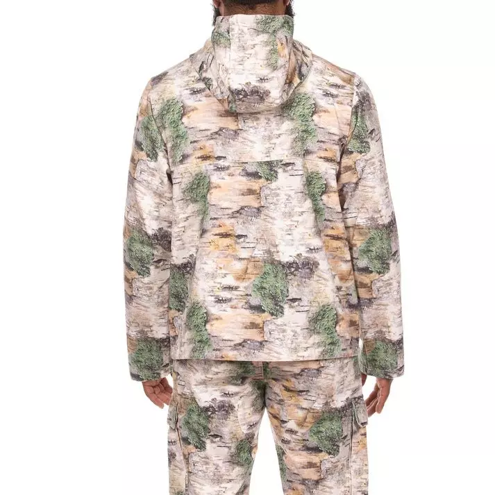 Hustle Gang Men's Bark 1/2 Zip Jacket - MULTI-COLOR