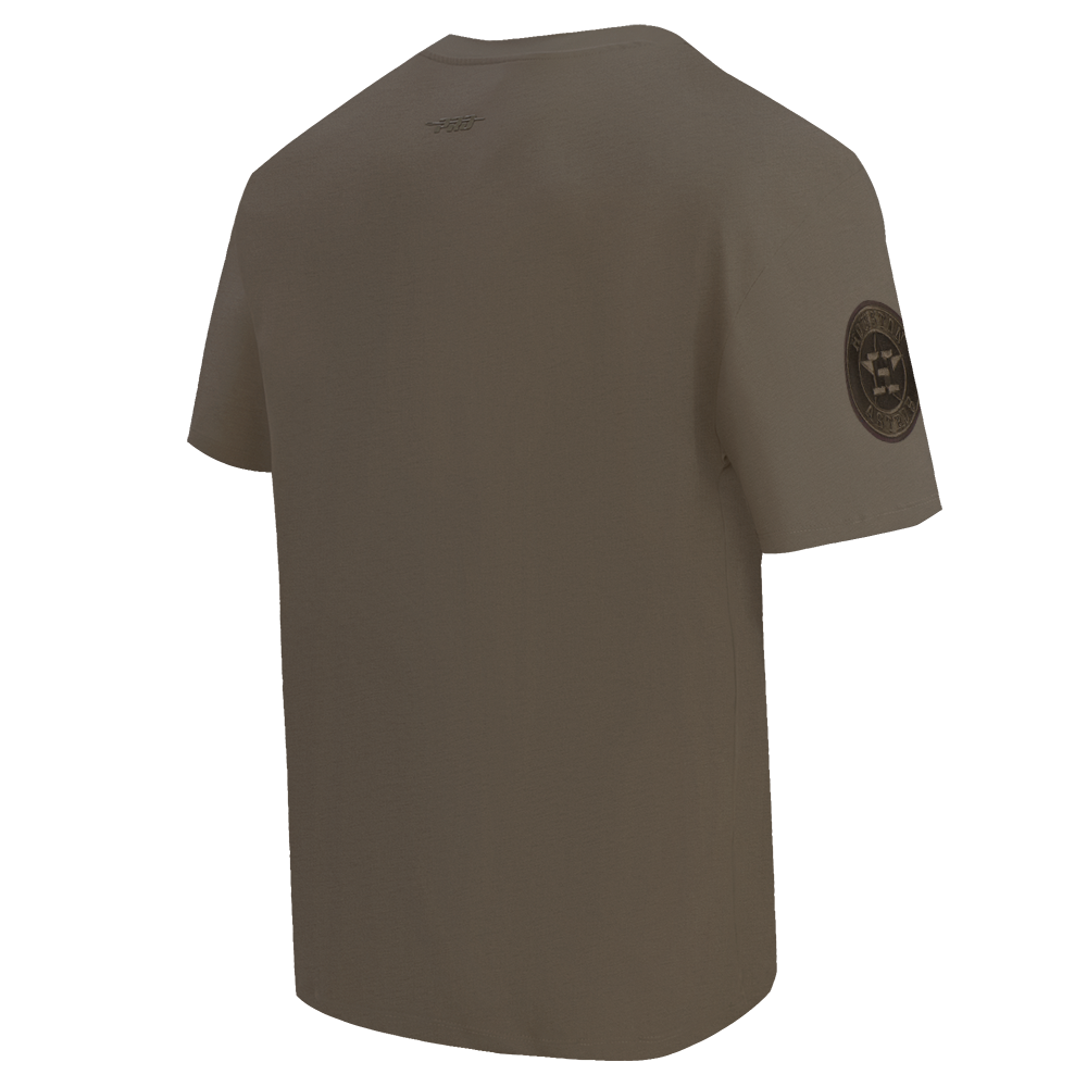 Pro Standard Men's MLB Houston Astros Neutral Drop Shoulder Top - Dk Taupe - DK TAUPE