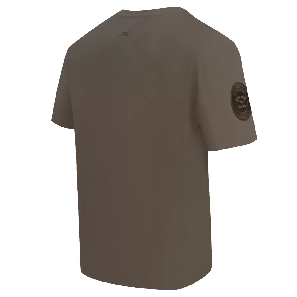 Pro Standard Men's MLB Houston Astros Neutral Drop Shoulder Top - Dk Taupe - DK TAUPE