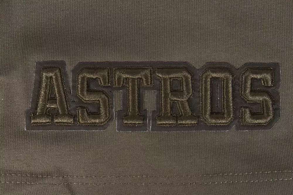 Pro Standard Men's MLB Houston Astros Neutral Drop Shoulder Top - Dk Taupe - DK TAUPE