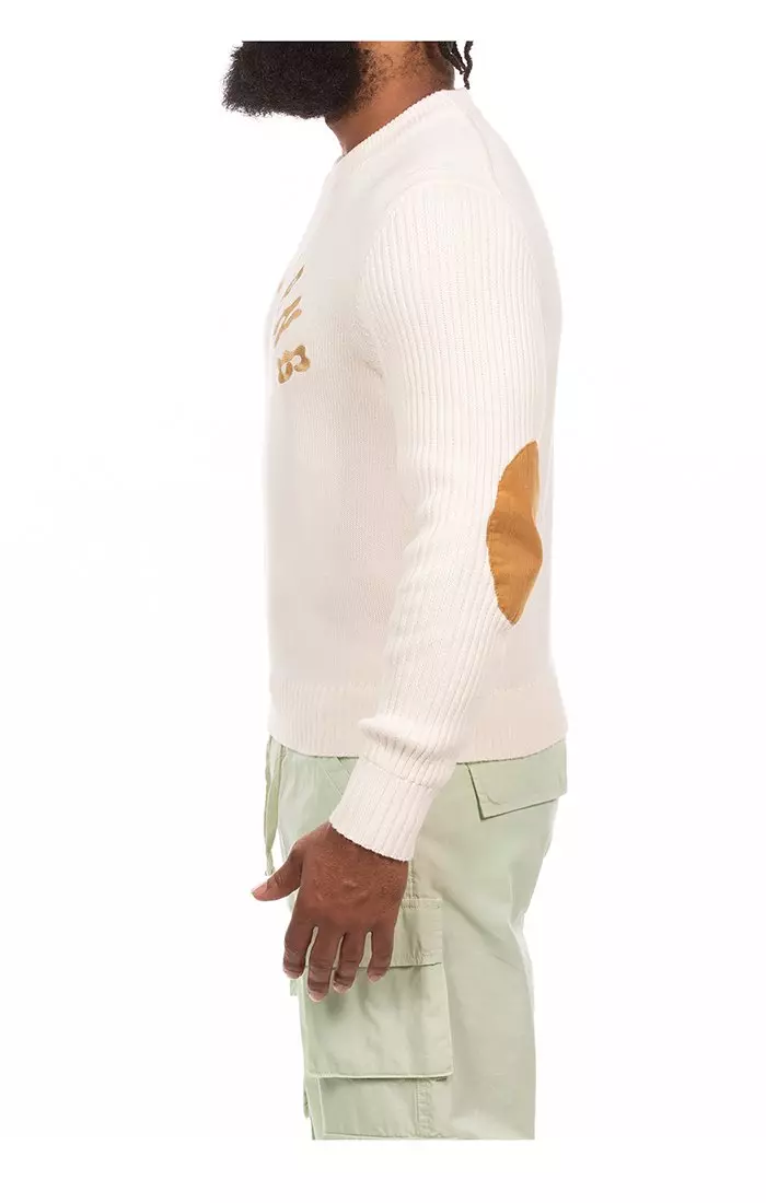 Hustle Gang Men's Demure Sweater - WHITE