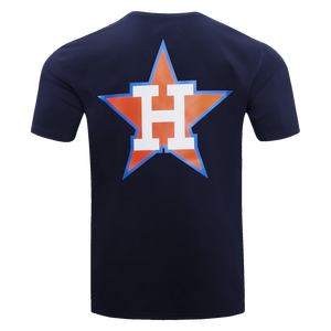 Pro Standard Men's MLB Houston Astros Retro Logo Pro Team Taping Top - Navy/Orange - NAVY/ORANGE