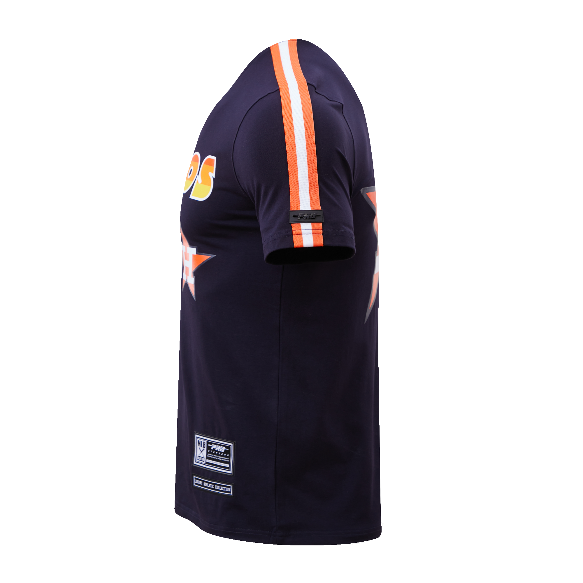 Pro Standard Men's MLB Houston Astros Retro Logo Pro Team Taping Top - Navy/Orange - NAVY/ORANGE
