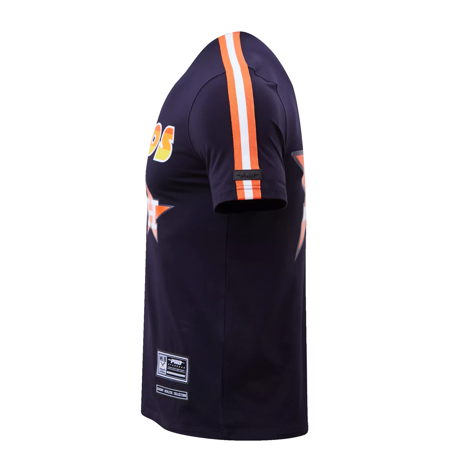 Pro Standard Men's MLB Houston Astros Retro Logo Pro Team Taping Top - Navy/Orange - NAVY/ORANGE