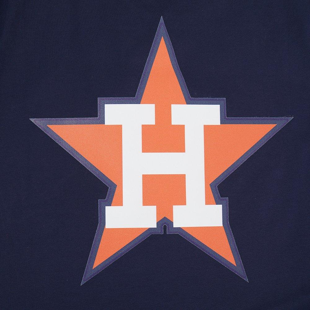 Pro Standard Men's MLB Houston Astros Retro Logo Pro Team Taping Top - Navy/Orange - NAVY/ORANGE