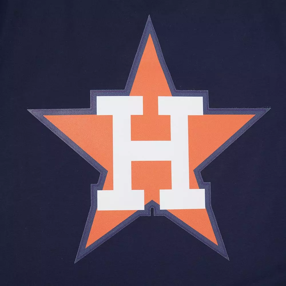 Pro Standard Men's MLB Houston Astros Retro Logo Pro Team Taping Top - Navy/Orange - NAVY/ORANGE