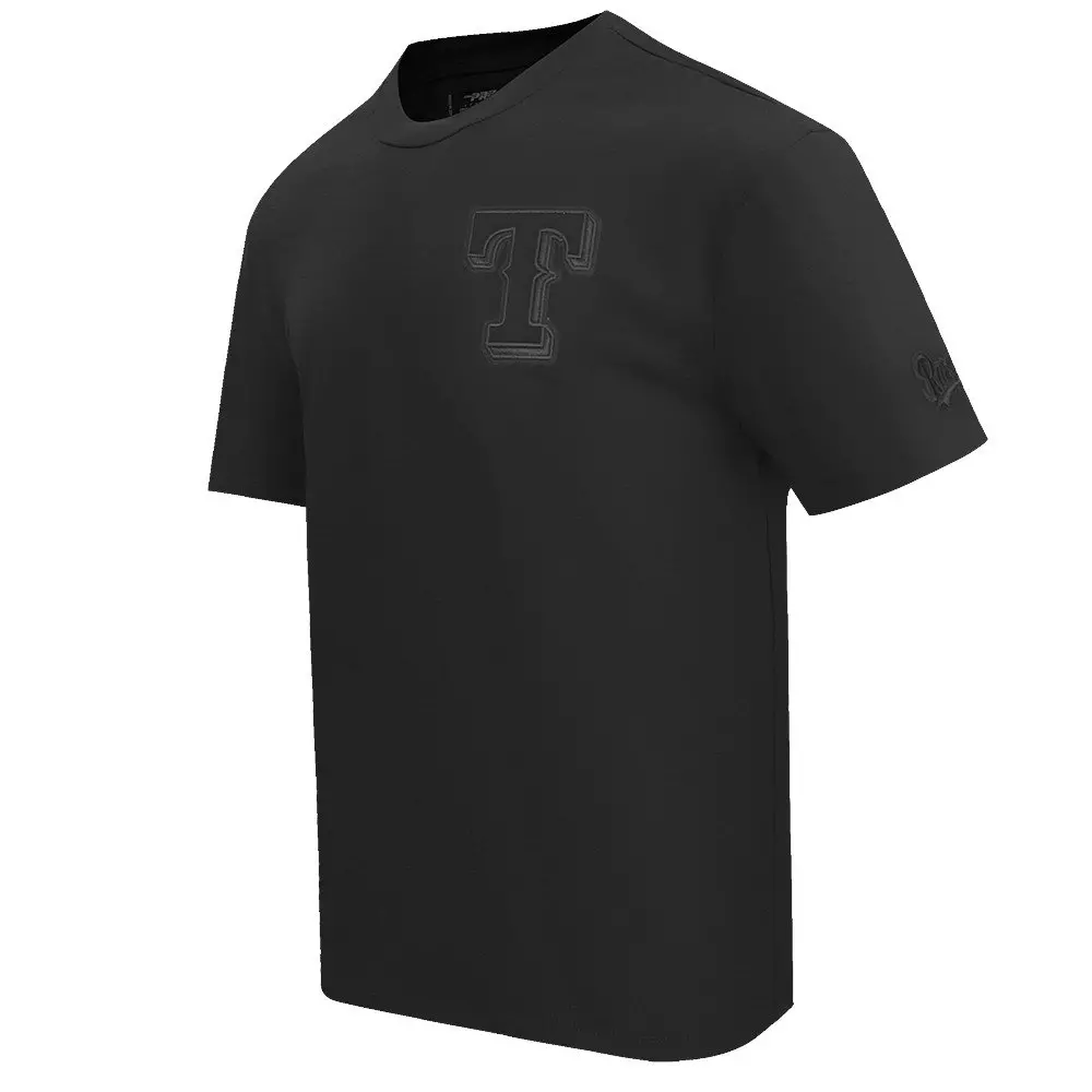 Pro Standard Men's MLB Texas Rangers Neutral Drop Shoulder Tee - Black - BLACK