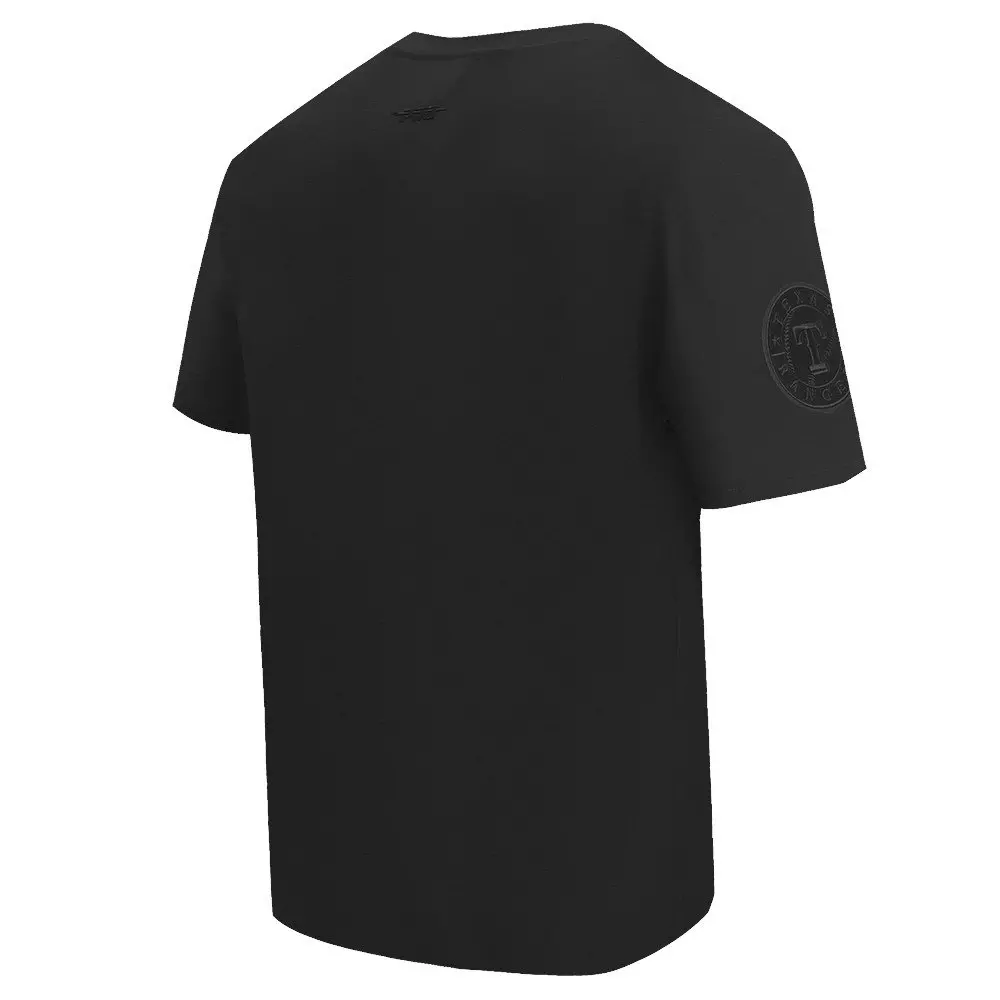 Pro Standard Men's MLB Texas Rangers Neutral Drop Shoulder Tee - Black - BLACK