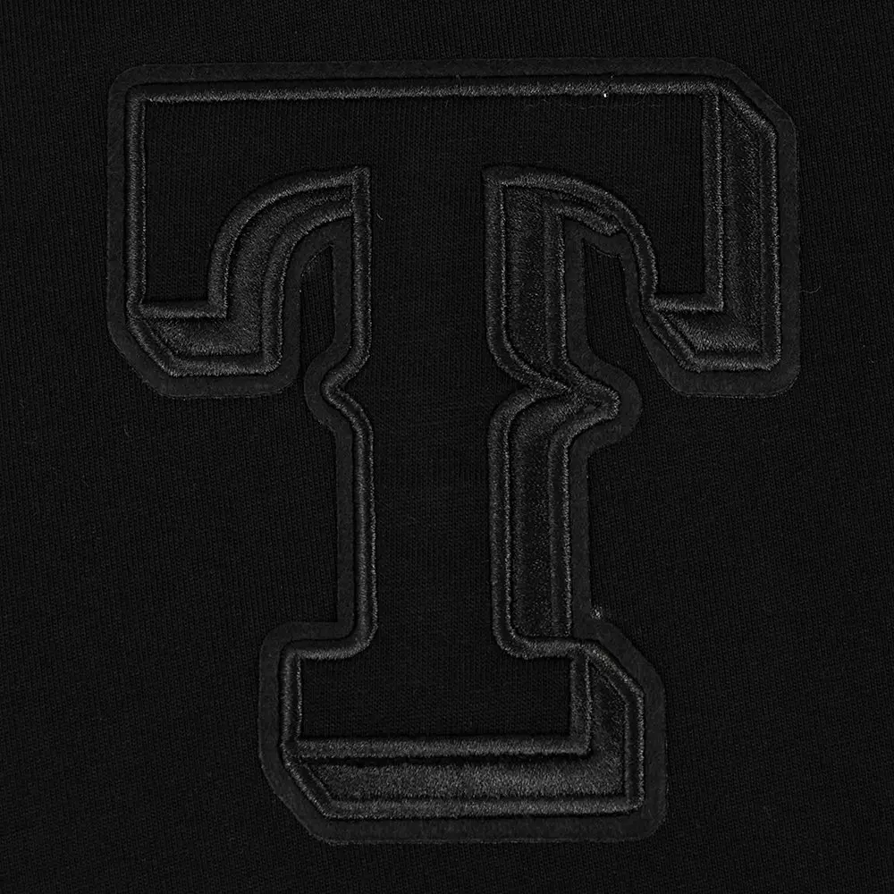 Pro Standard Men's MLB Texas Rangers Neutral Drop Shoulder Tee - Black - BLACK