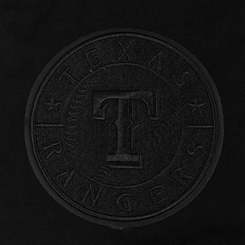 Pro Standard Men's MLB Texas Rangers Neutral Drop Shoulder Tee - Black - BLACK