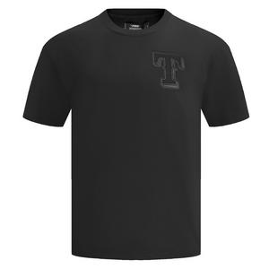 Pro Standard Men's MLB Texas Rangers Neutral Drop Shoulder Tee - Black - BLACK