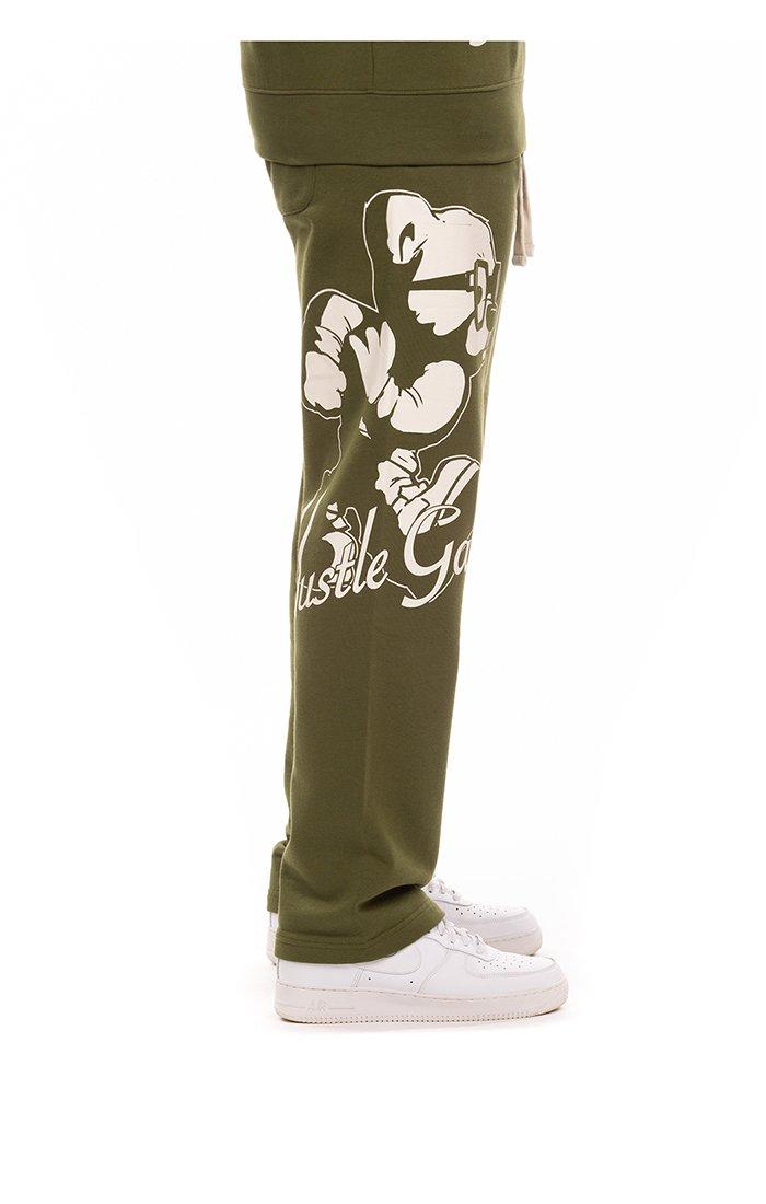 Hustle Gang Men's Step Forward Pants - DK GREEN Thumbnail View 3