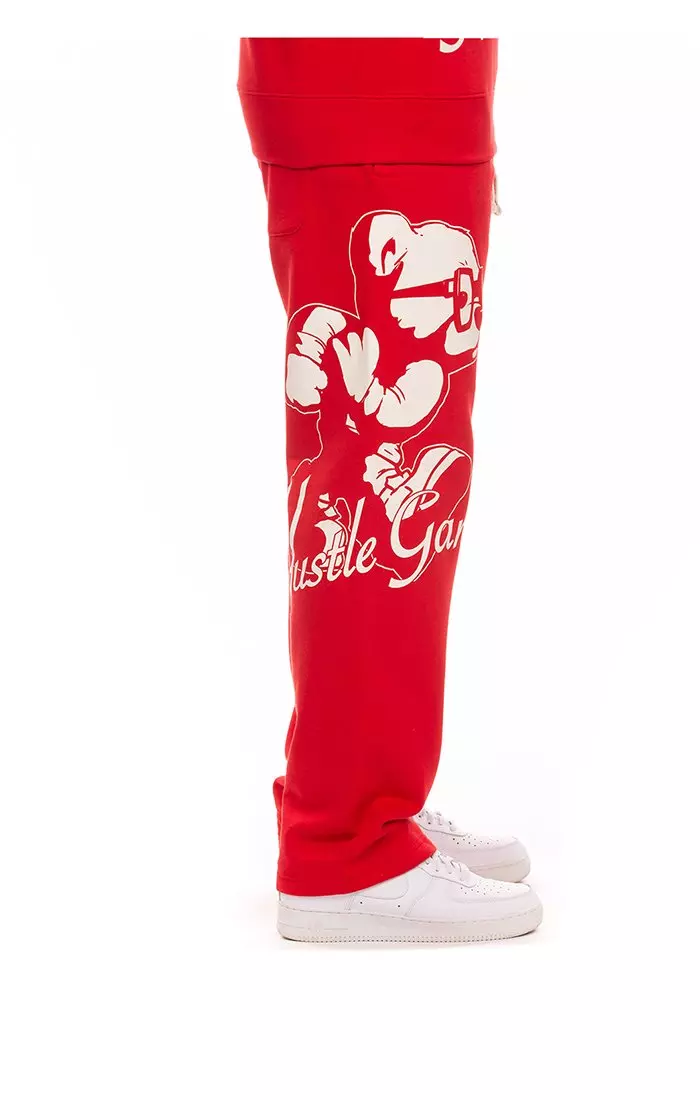 Hustle Gang Men's Step Forward Pants - RED