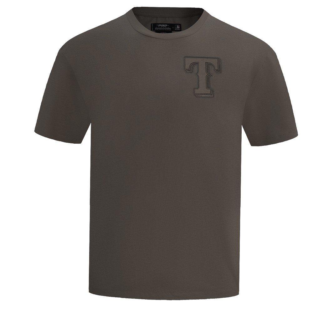 Pro Standard Men's MLB Texas Rangers Neutral Drop Shoulder Tee - Dk Taupe - DK TAUPE