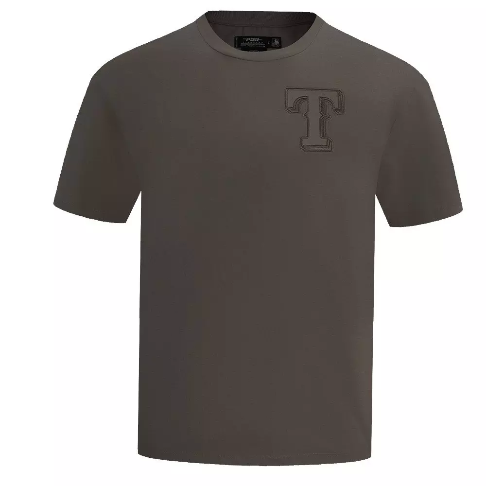 Pro Standard Men's MLB Texas Rangers Neutral Drop Shoulder Tee - Dk Taupe - DK TAUPE
