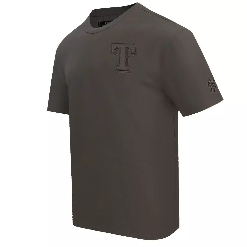 Pro Standard Men's MLB Texas Rangers Neutral Drop Shoulder Tee - Dk Taupe - DK TAUPE