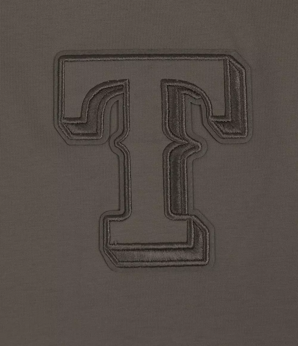 Pro Standard Men's MLB Texas Rangers Neutral Drop Shoulder Tee - Dk Taupe - DK TAUPE