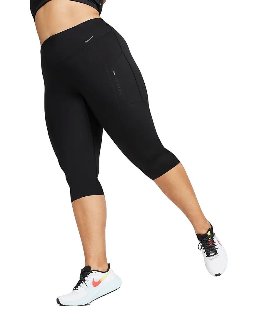 Nike Women's Dri-FIT Go Hi​gh-Rise Capri Leggings-Black - Hibbett