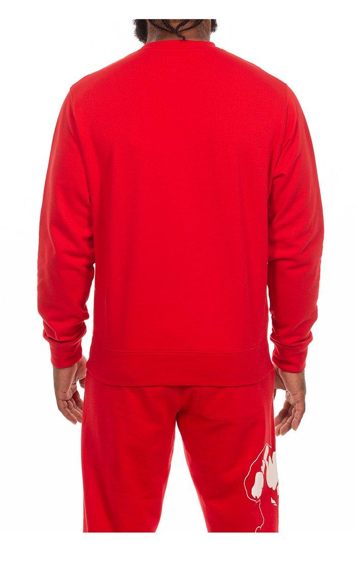 Hustle Gang Men's Forward Crewneck Sweatshirt - RED Thumbnail View 2