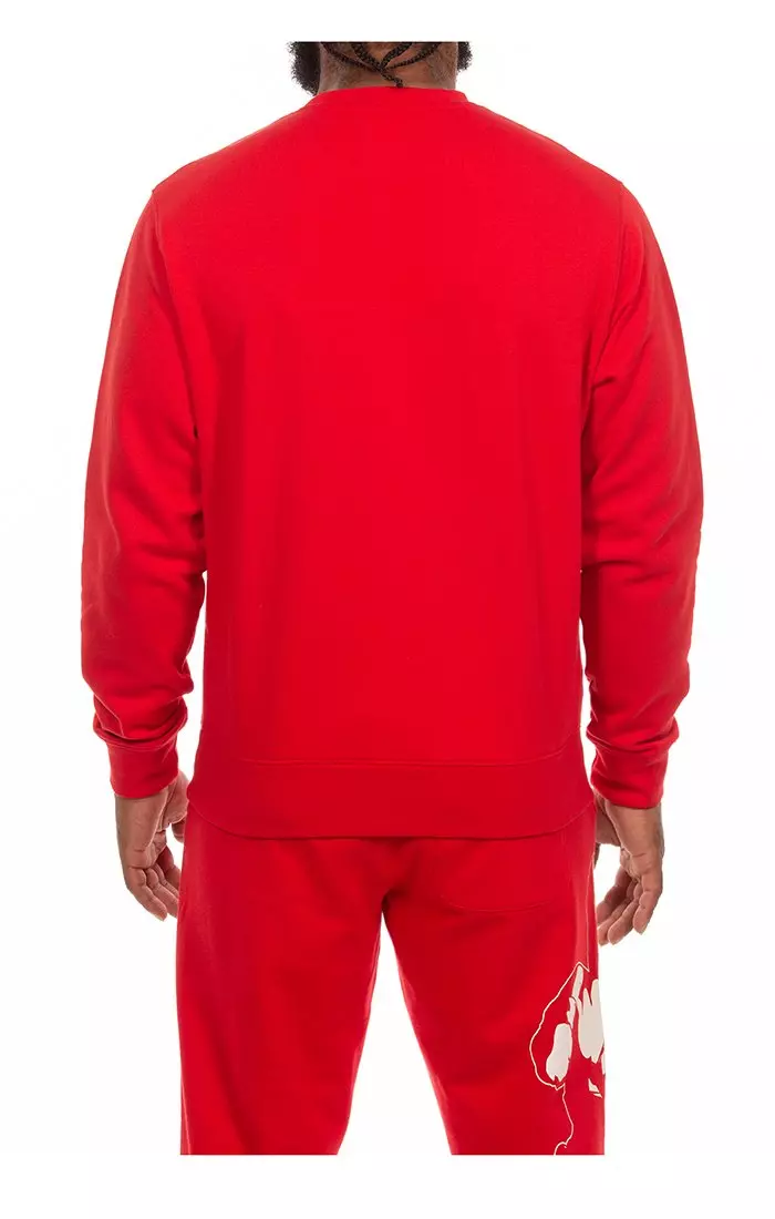 Hustle Gang Men's Forward Crewneck Sweatshirt - RED