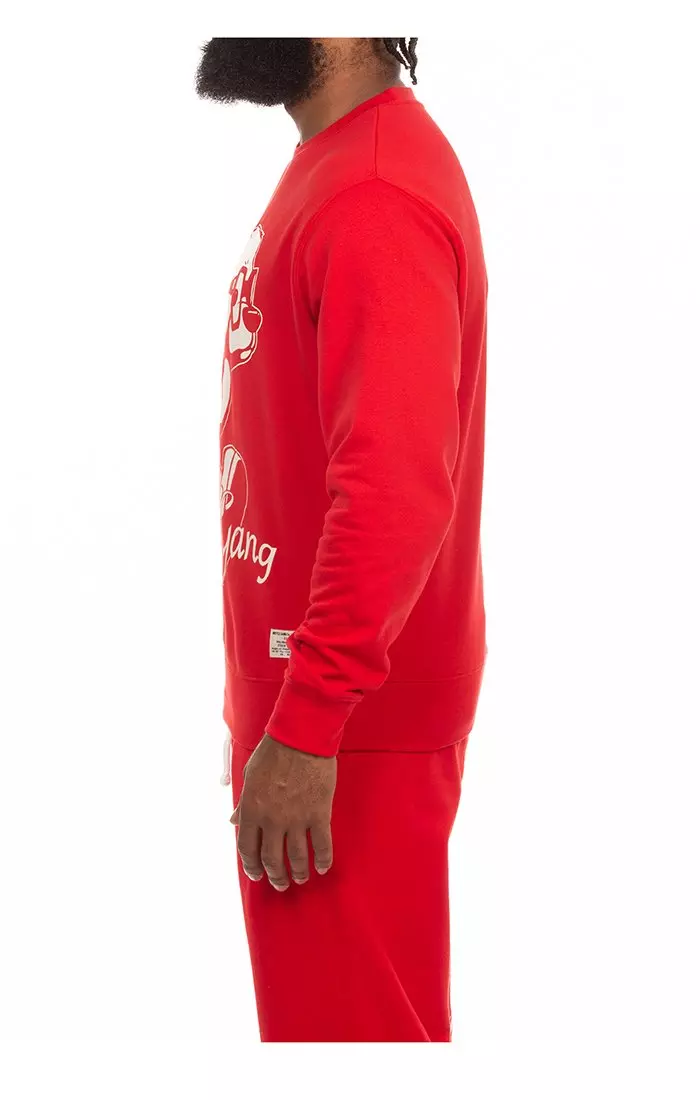 Hustle Gang Men's Forward Crewneck Sweatshirt - RED