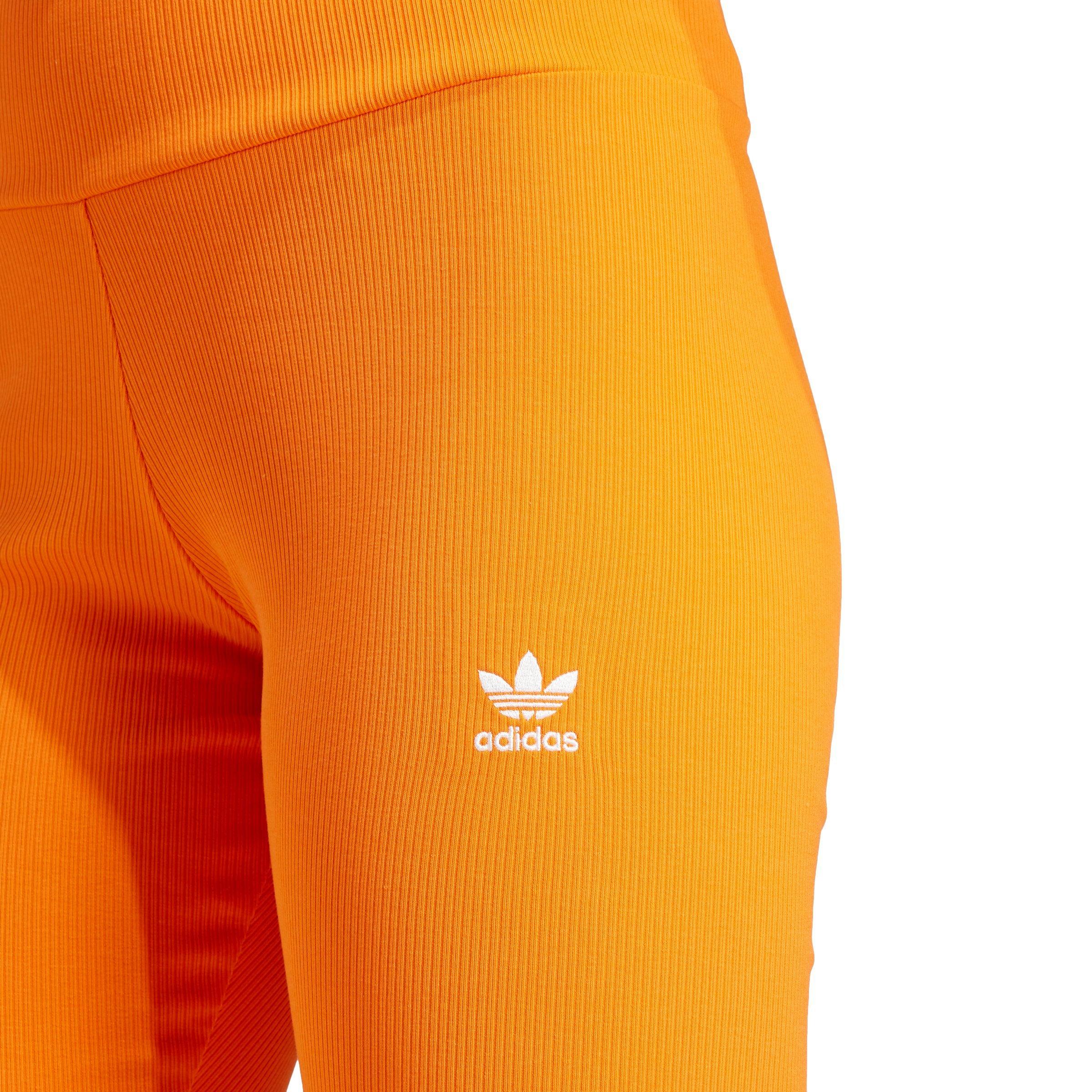 Adidas orange stripe leggings hotsell